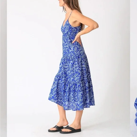 💙✨ Electric & Rose Floral Midi Reagan Dress – New With Tags ✨💙 - Picture 4 of 13